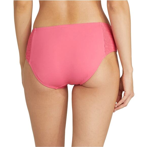 NWT Kate Spade Solids Pink Cloud Smocked Bikini Bottom Swim Size XL - Picture 2 of 8